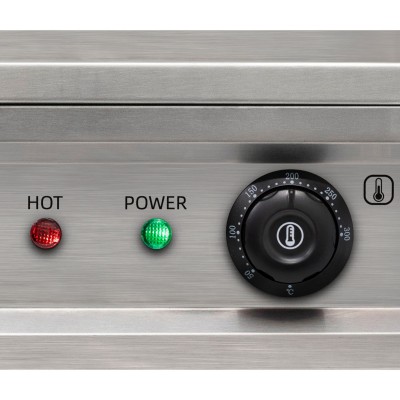 HOME HGAG30 plancha elektromos sütőlap, 3000 W, acél sütőlap, állítható hőmérséklet, olajgyűjtő fiók